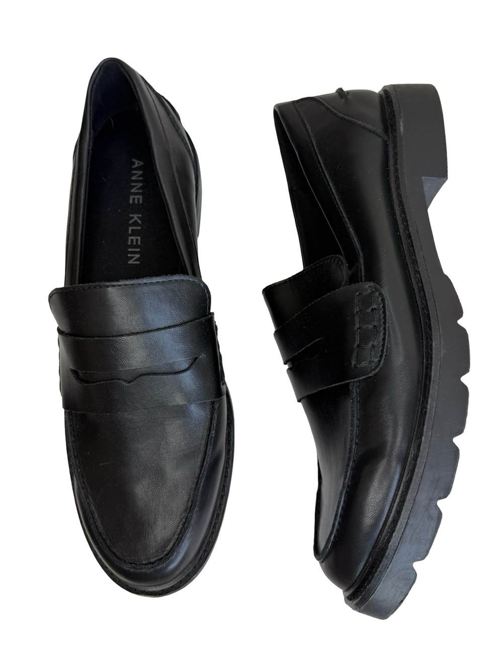 Anne Klein Womens Emmy Lou Padded Insole Manmade Loafers Sz 8.5